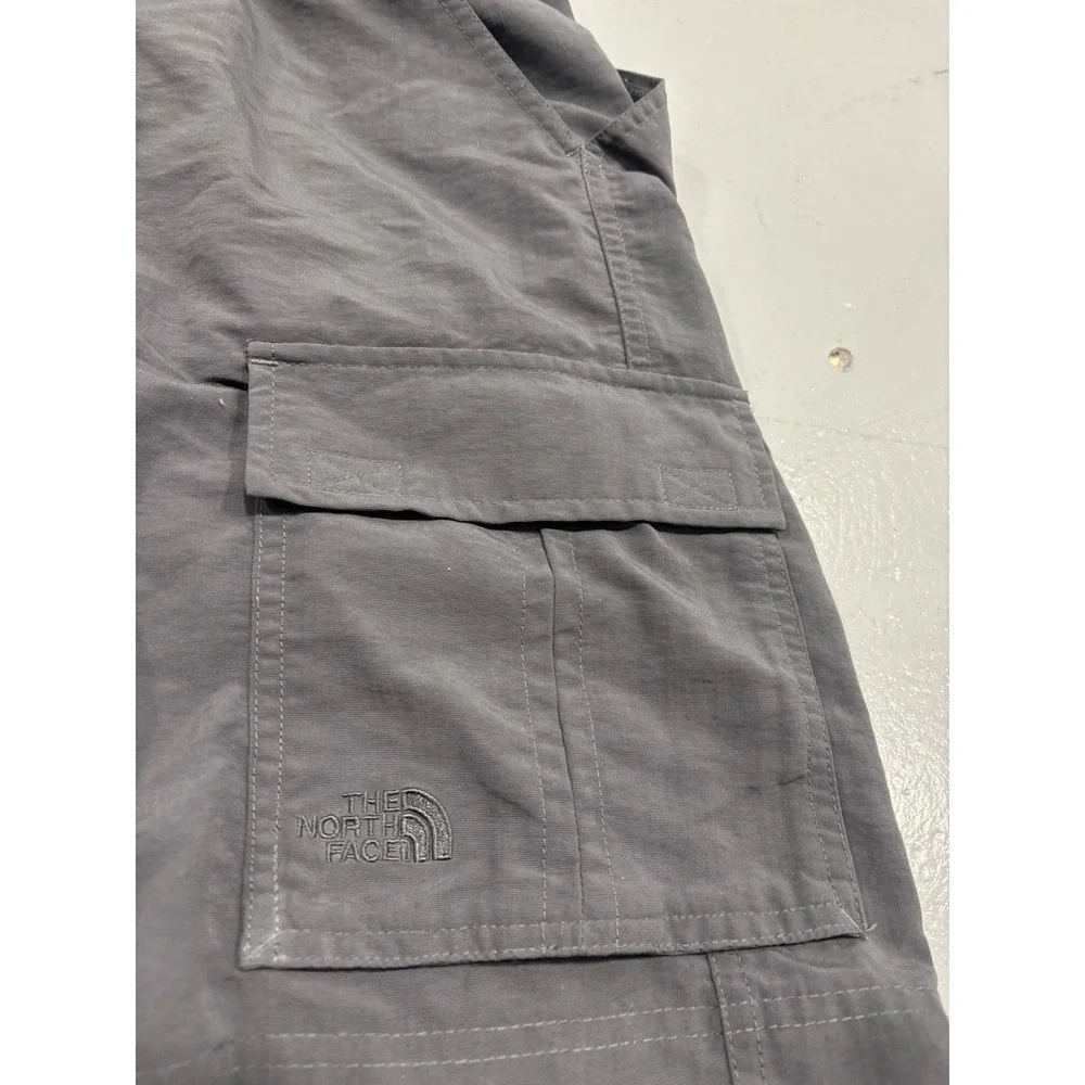 The North Face Mens Cargo Shorts Grey Nylon Hiking Belted Outdoor Size Large